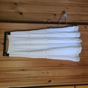 Long white skirt size small from forever 21